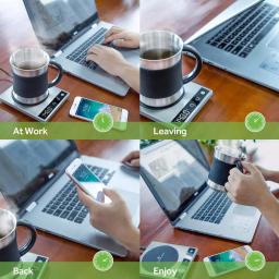 COSORI Brushed Stainless Steel Coffee Cup Warmer with LCD Display and Temperature Control thumbnail 3