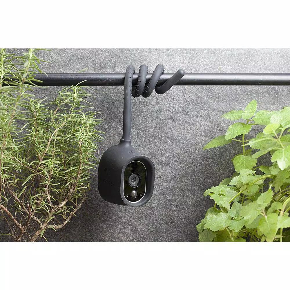 Wasserstein Versatile Twist Mount for Arlo HD Camera, Flexible Silicone Gooseneck Mount, Black