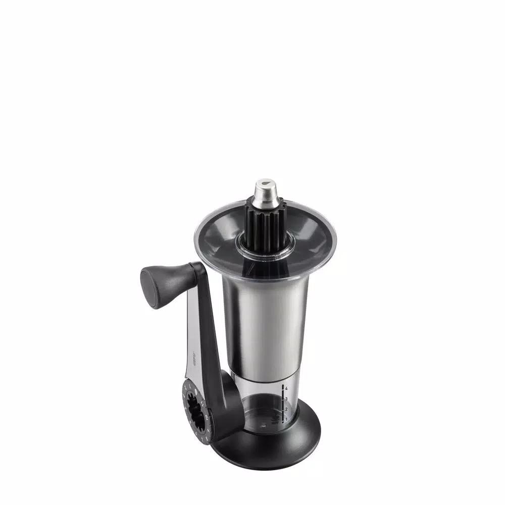 GEFU LORENZO 6 oz. Manual Conical Coffee Grinder with Scale, Black