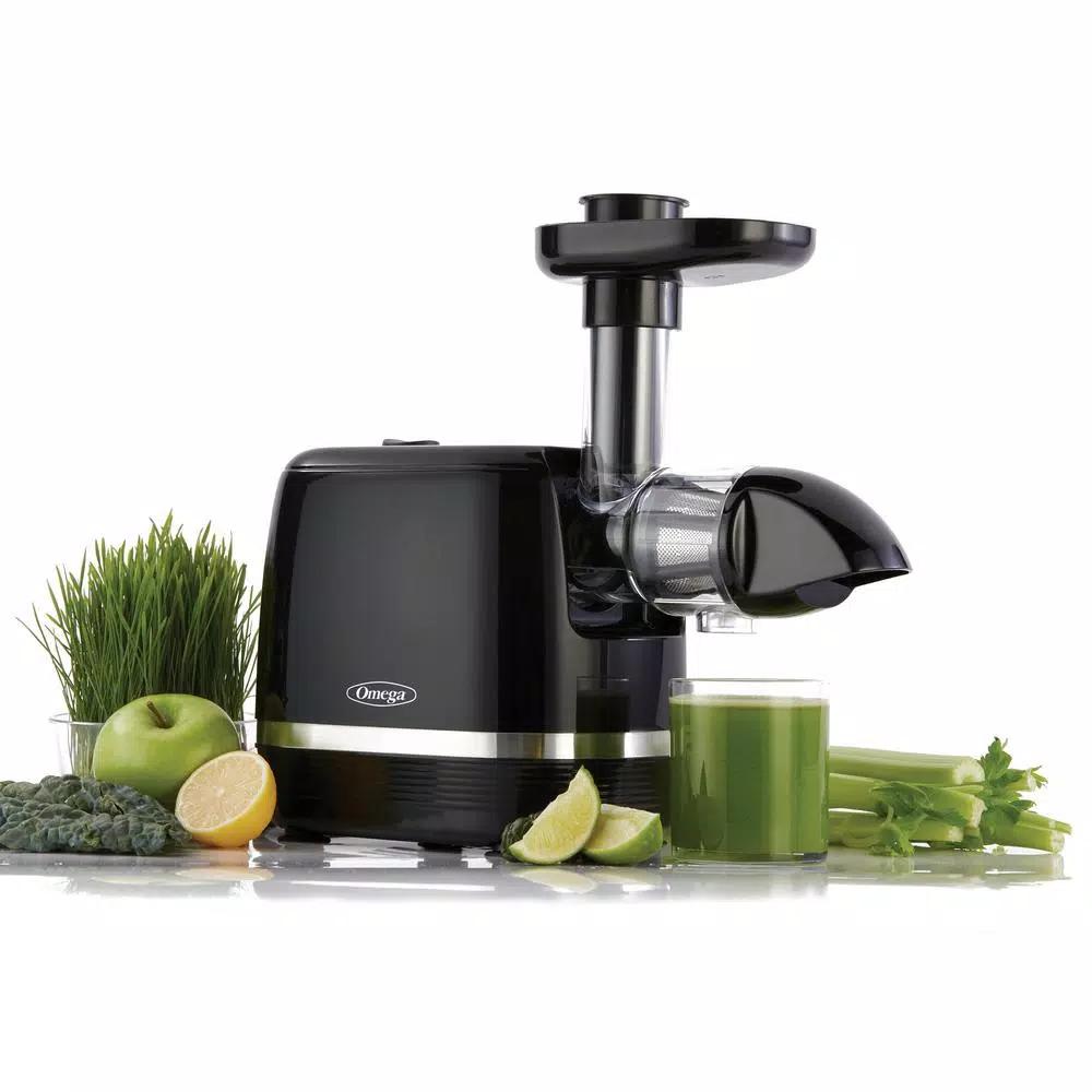 Omega H3000D Cold Press 365 Horizontal Slow Masticating Juicer, Black