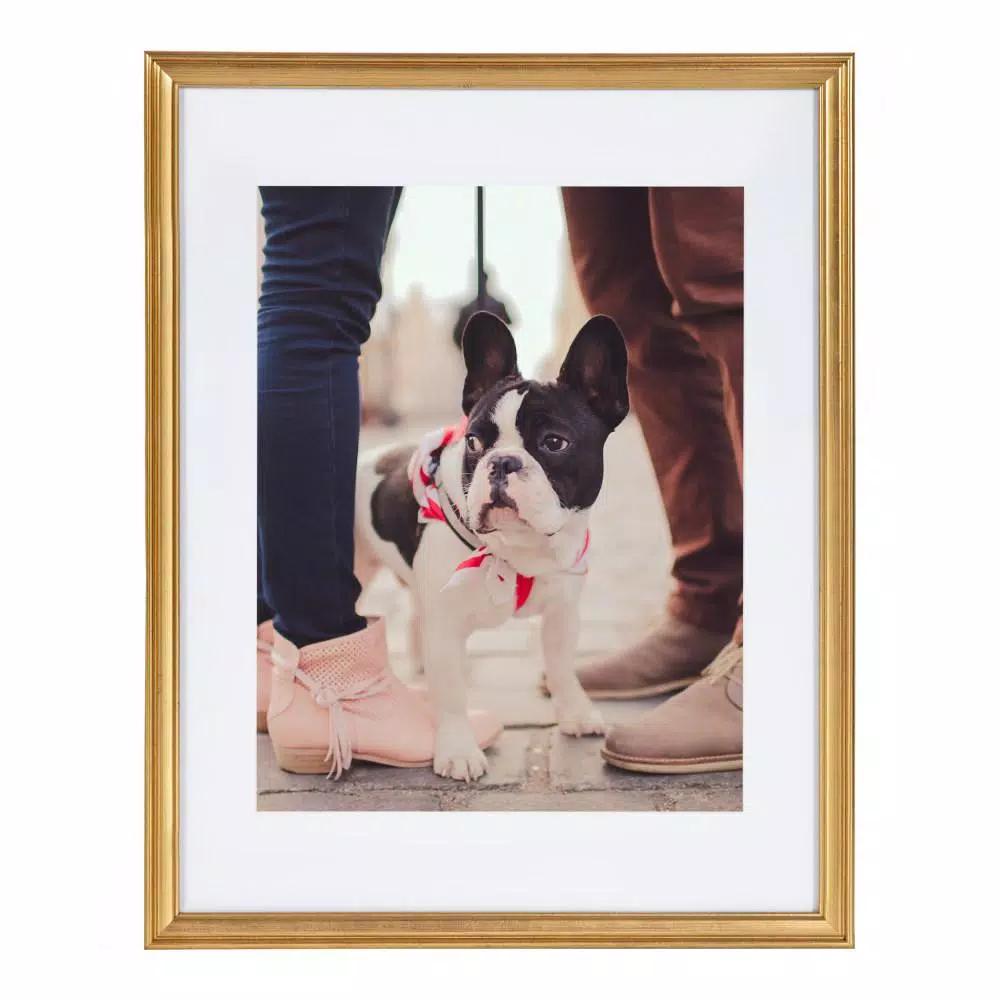Kate and Laurel Adlynn Gold Picture Frame Set, 3-Piece Gallery Wall Collection, Fits 11x14 in. or 14x18 in.