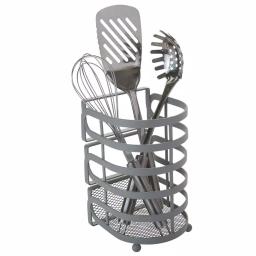 Kitchen Details Oversized Utensil Holder - Gray Steel Utensil Crock thumbnail 1