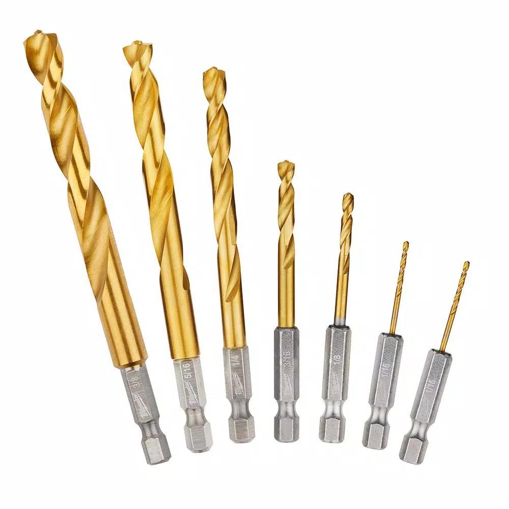 Milwaukee SHOCKWAVE Impact Duty Red Helix Titanium Drill Bit Set, 7-Piece