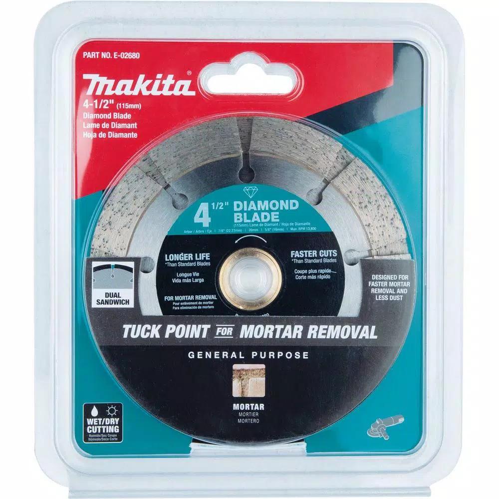 Makita 4-1/2 in. Dual Sandwich Diamond Tuck Point Blade for Mortar Removal