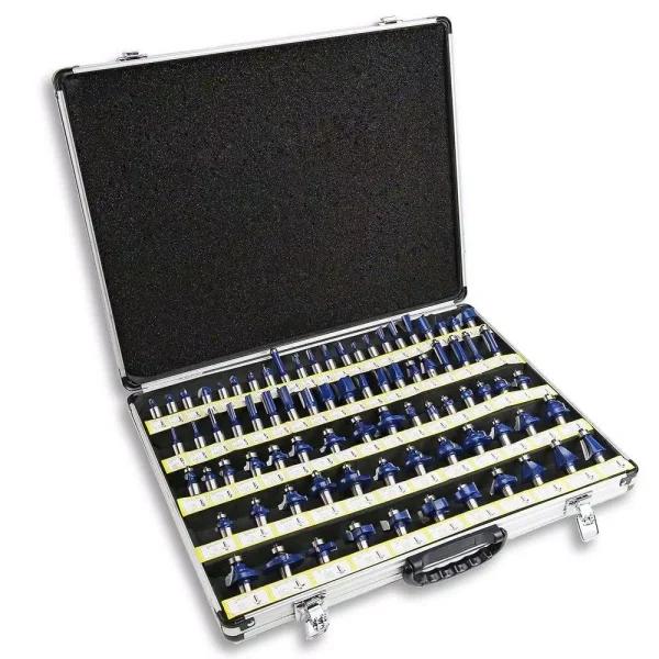 Stark 80-Piece Tungsten Carbide Multi-Purpose Router Bit Set with Aluminum Carrying Case