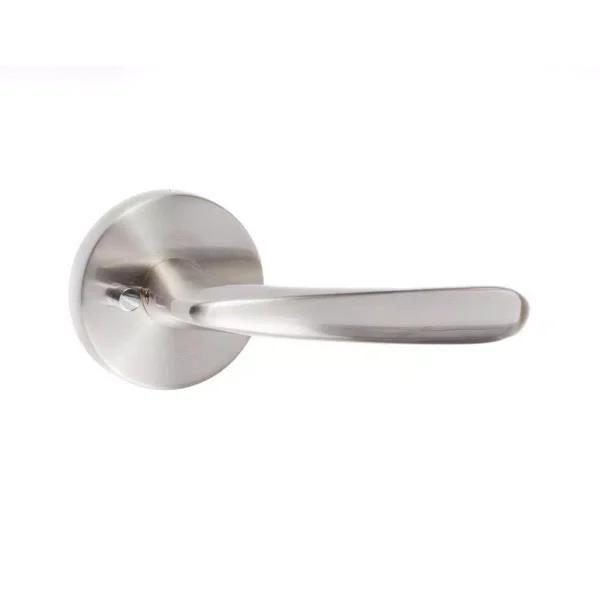 Sure-Loc Hardware Torino Modern Satin Nickel Privacy Lever for Bed and Bath