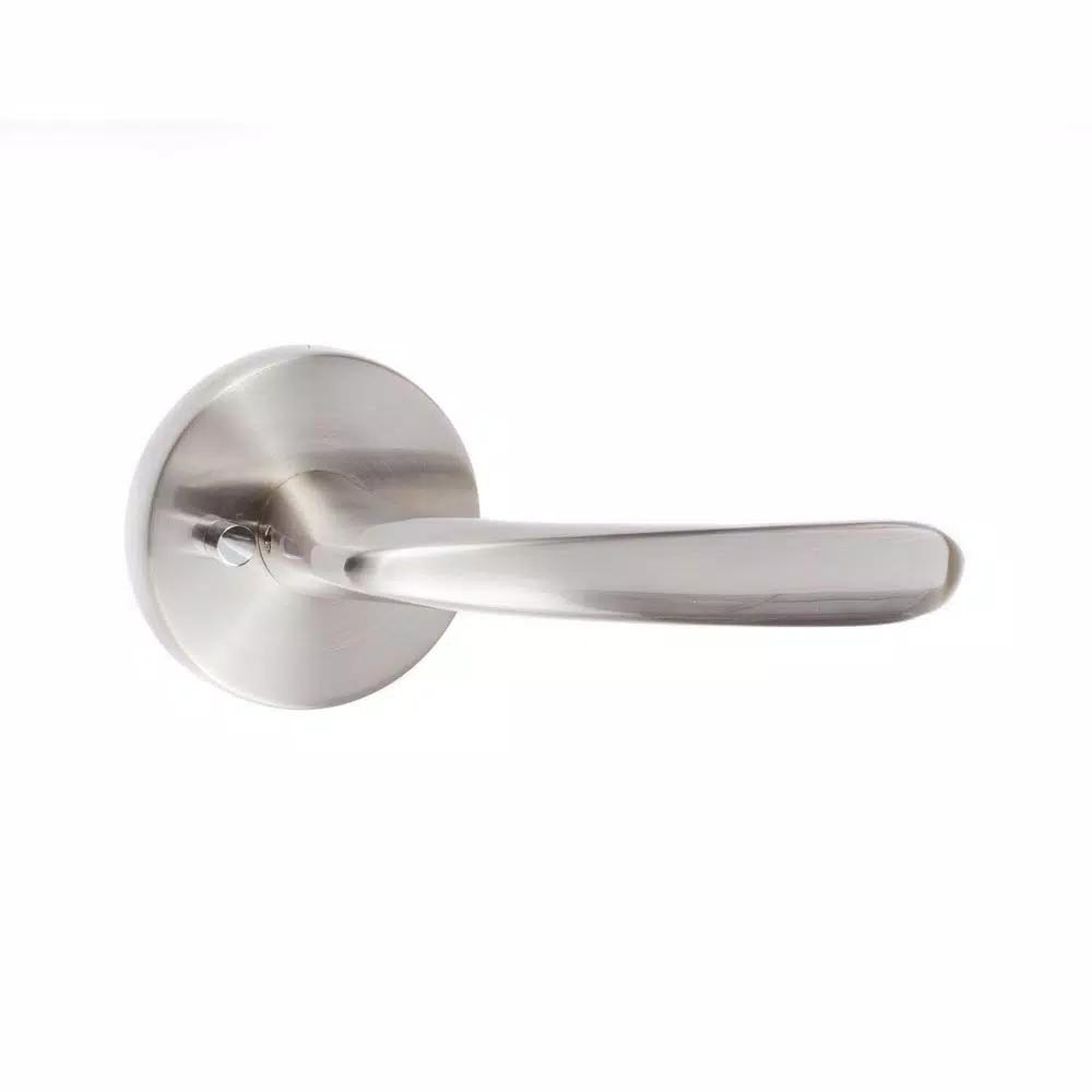 Sure-Loc Hardware Torino Modern Satin Nickel Privacy Lever for Bed and Bath