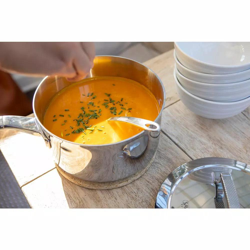 Saveur Selects Voyage 3 qt. Tri-Ply Stainless Steel Saucepan with Lid