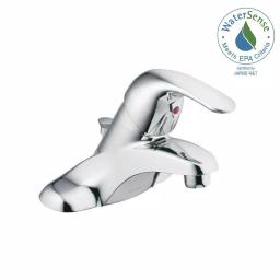 Moen Adler 4 in. Centerset Single-Handle Bathroom Faucet, Chrome (2-Pack) thumbnail 10