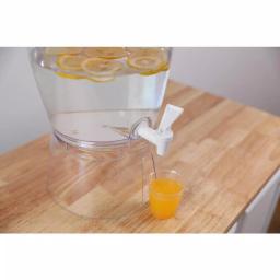Basicwise Stackable 1.4 Gal. Juice and Water Beverage Dispenser with Stand, Clear thumbnail 5
