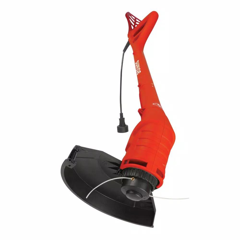 Sun Joe 10 in. 2.5 Amp Electric String Trimmer, Corded Handheld Grass Trimmer, Red