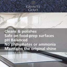 Granite Gold Quartz Brite Quartz Surface Cleaner and Polish, 24 oz thumbnail 5