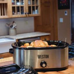 Weston 22 Qt. Stainless Steel Electric Roaster Oven, 1450W thumbnail 5