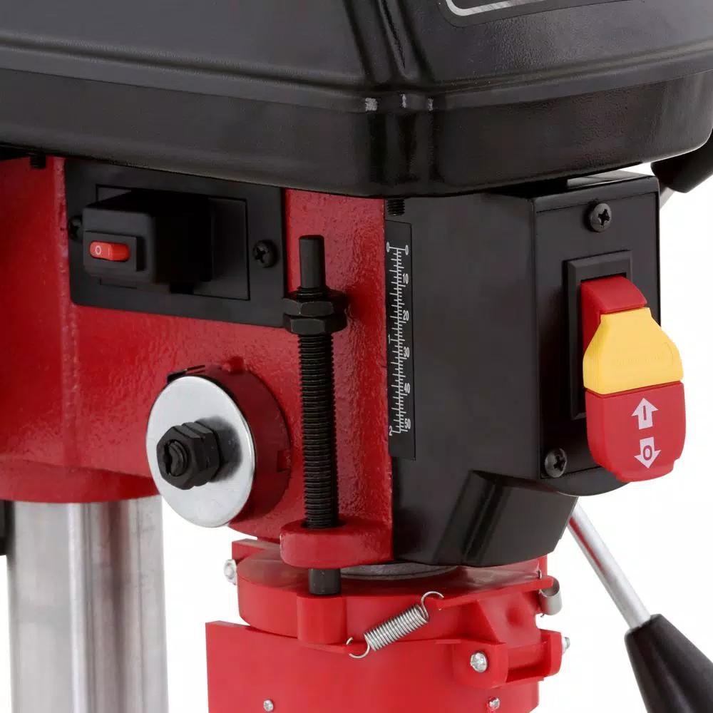 General International 8 in. Drill Press with 5-Speed Variable Speed and Laser Guide System