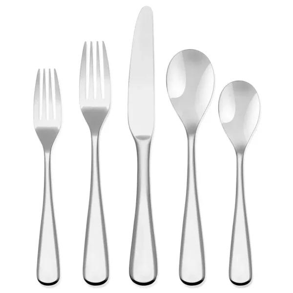 Hampton Forge Stephanie 20-Piece Satin 18/0 Stainless Steel Flatware Set, Service for 4