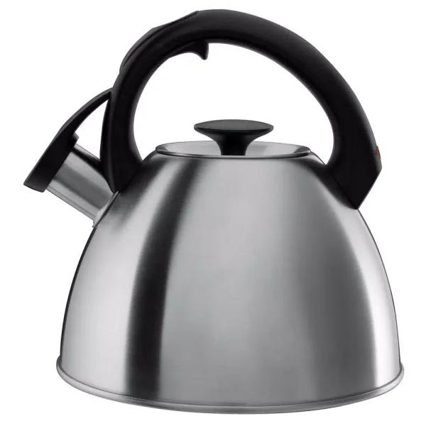 OXO Brew Good Grips Click-Click 8.4-Cup Brushed Stainless Steel Tea Kettle with Whistle