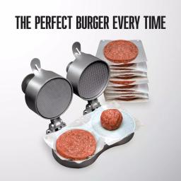 Weston Double Hamburger Press - Adjustable Aluminum Burger & Patty Maker thumbnail 3