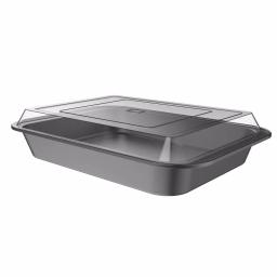 Trademark Classic Cuisine 9x13 Nonstick Cake Pan and Lid Set, Carbon Steel Rectangle Baking Pan thumbnail 1