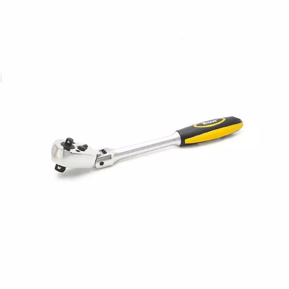 TITAN Dual Flex Head Ratchet, 1/4 in. x 3/8 in. Drive, 72-Tooth Chrome Vanadium Steel