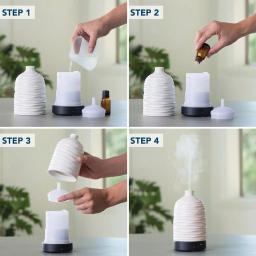 Airome Harmony 9.3 in. Ultrasonic Essential Oil Diffuser with Ceramic Sleeve thumbnail 5