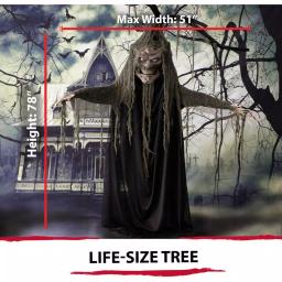 Haunted Hill Farm 6.5 ft. Animatronic Talking Tree Halloween Prop with Sound and Lights thumbnail 10