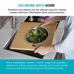 KRAUS Stainless Steel Mixing Bowl and Colander Set for Workstation Sinks thumbnail 6