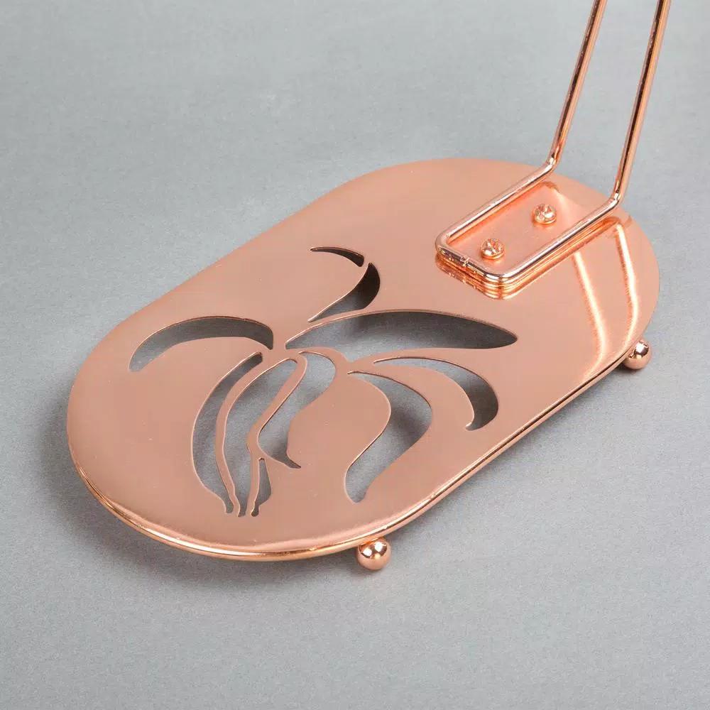Creative Home Copper Plated Metal Banana Hanger & Fruit Organizer - Elegant Kitchen Decor