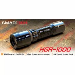 Smartech Products HGR-1000 1000 Lumens Dual Powered Rechargeable LED Flashlight and 3500 mAh Power Bank thumbnail 2