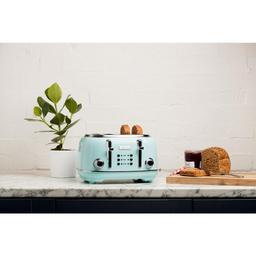 Haden Heritage 4-Slice Retro Wide Slot Toaster, 1500W, Turquoise thumbnail 3