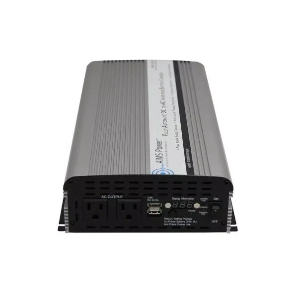AIMS Power 1500W Modified Sine Inverter Charger with Transfer Switch, 12V DC to 120V AC
