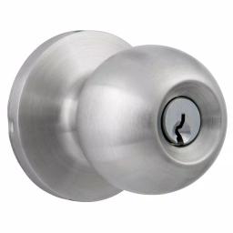 Universal Hardware Commercial Grade 2 Satin Chrome Keyed Entry Door Knob, 2-1/8 in. thumbnail 1