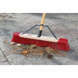 Harper 24 in. Outdoor Push Broom with 60 in. Lacquered Hardwood Handle thumbnail 5