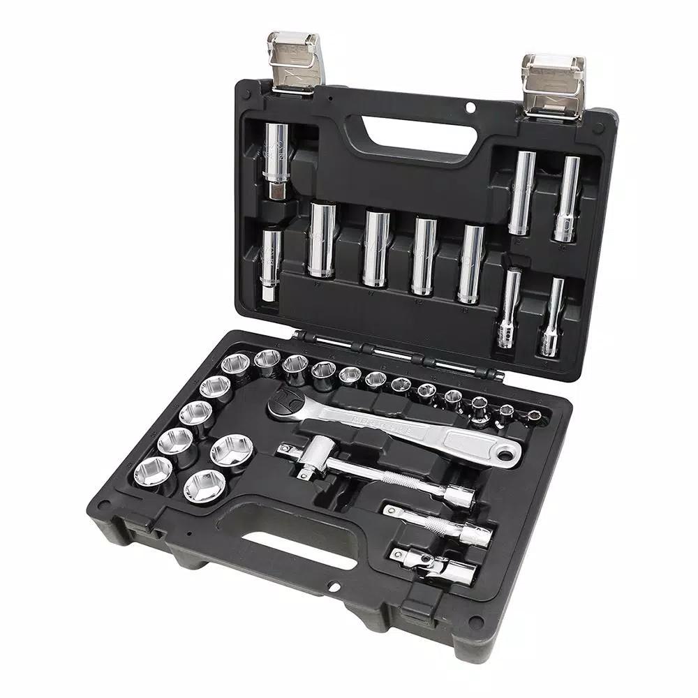 Beta Easy 913E/C33 3/8 in. Drive Metric Socket Set with Ratchet, 33-Piece