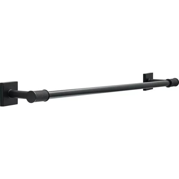 Delta Averland 24 in. Matte Black Towel Bar, Contemporary Zinc Construction