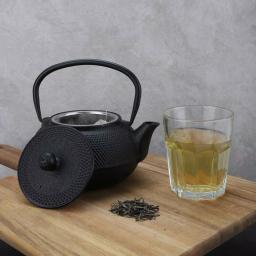 Mind Reader 2.5-Cup Black Japanese Style Cast Iron Tetsubin Teapot with Infuser thumbnail 5