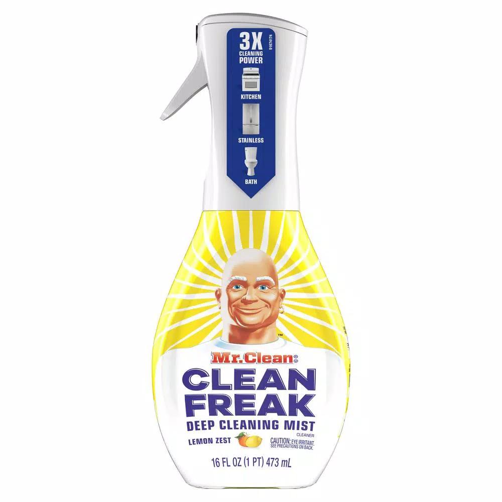 Mr. Clean Clean Freak Multi-Surface Deep Cleaning Mist Spray, Lemon Zest, 16 oz