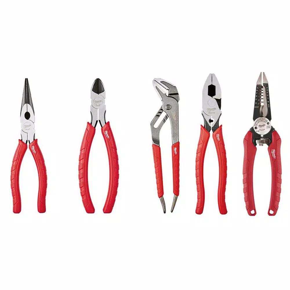 Milwaukee 5-Piece Electrician's Pliers Hand Tool Set