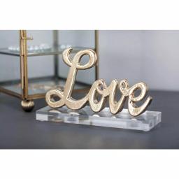 LITTON LANE Modern Gold and Silver Aluminum "Love" Letter Cut-Outs, Set of 2 thumbnail 1