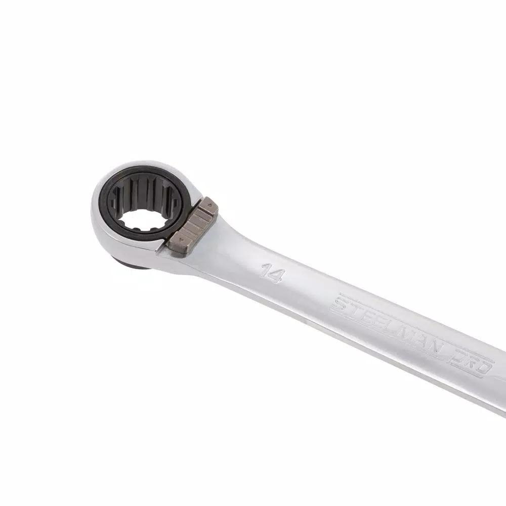 STEELMAN PRO 96748 Metric Universal Spline Ratcheting Wrench Set, 5-Piece Deep Box-End