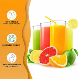 Ivation Black Masticating Electric Juicer with Stainless Steel and Ceramic Spiral Auger thumbnail 3