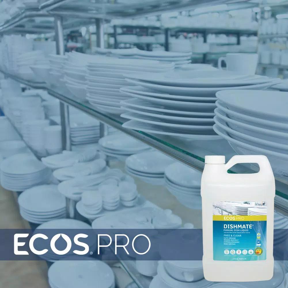 ECOS Pro Dishmate Free and Clear Manual Dishwashing Liquid, 128 oz.