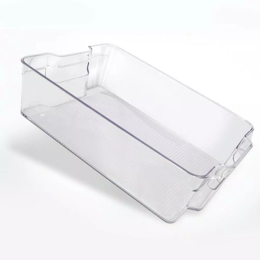 Cook Pro Large Plastic Refrigerator and Freezer Organizer Bin with Built-in Handles