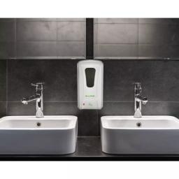 Alpine Industries 1200ml Automatic Wall Mount Soap and Gel Hand Sanitizer Dispenser, White thumbnail 2