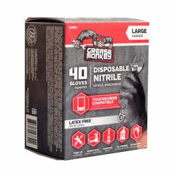 Grease Monkey Large Black 4 Mil Disposable Nitrile Gloves, Powder Free, 40-Box Case thumbnail 2