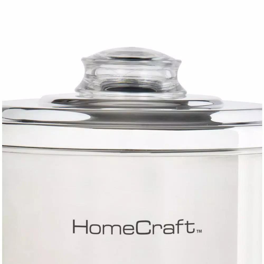 HomeCraft 30-Cup Stainless Steel Electric Coffee Urn with Reusable Filter