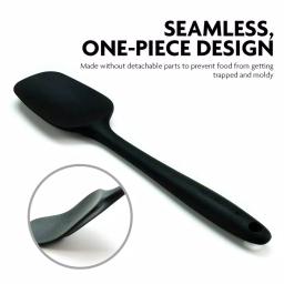 Ovente Premium Silicone Spatula with Stainless Steel Core, Heat Resistant up to 500°F, BPA-Free, Black thumbnail 3