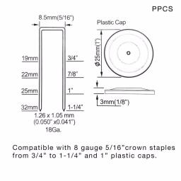 Freeman 18-Gauge 1-1/4 in. Pneumatic Plastic Cap Stapler Kit with Canvas Bag thumbnail 5