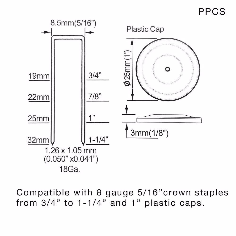 Freeman 18-Gauge 1-1/4 in. Pneumatic Plastic Cap Stapler Kit with Canvas Bag
