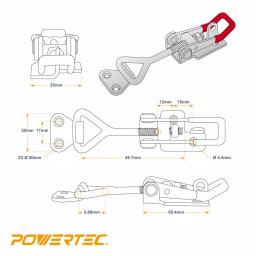 POWERTEC 400 lbs. Pull-Action Latch Toggle Clamp, 4-Pack thumbnail 3
