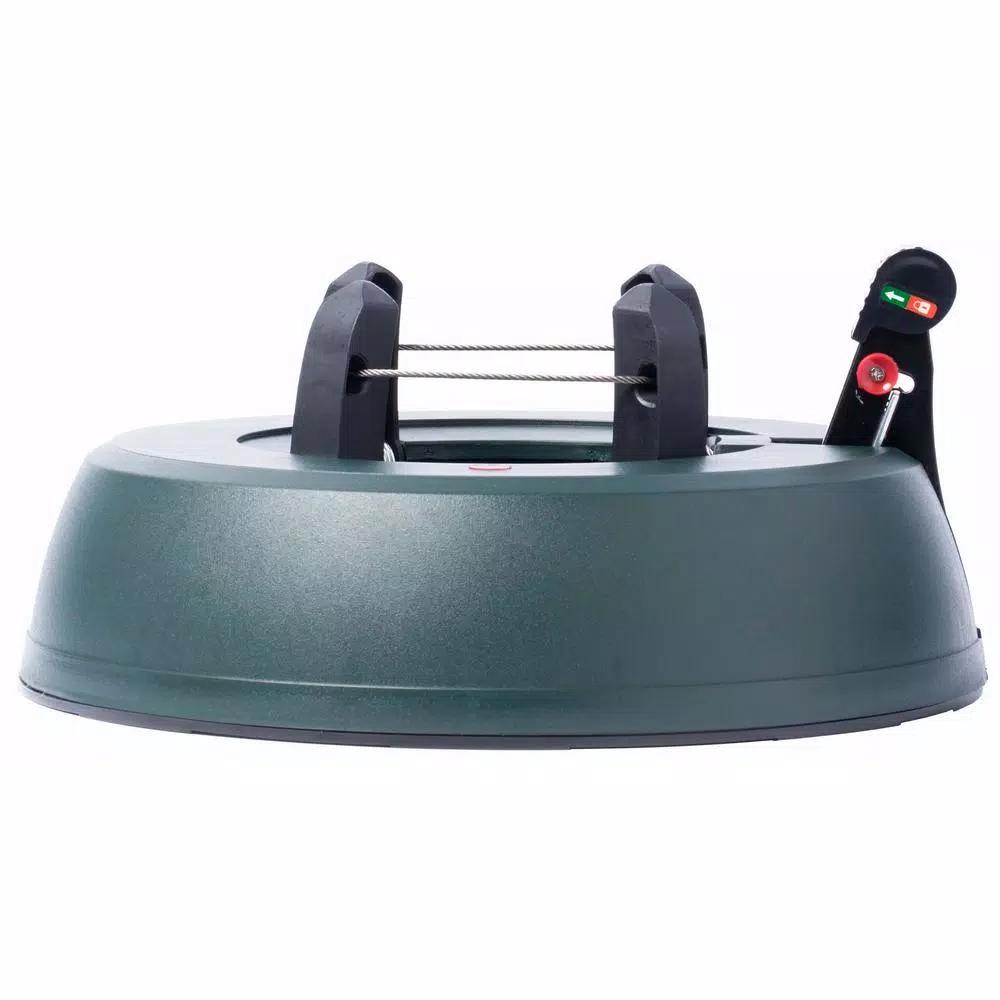 Unbranded Automatic Green Plastic Foot Pedal Christmas Tree Stand with Water Level Indicator